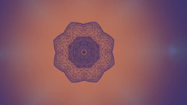 Motion graphics background in circular psycadelic motion in blurred gradient color style. — Stock Video