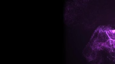 Mor lekeler kaotik biçimde hareket ediyor. Soyutlama