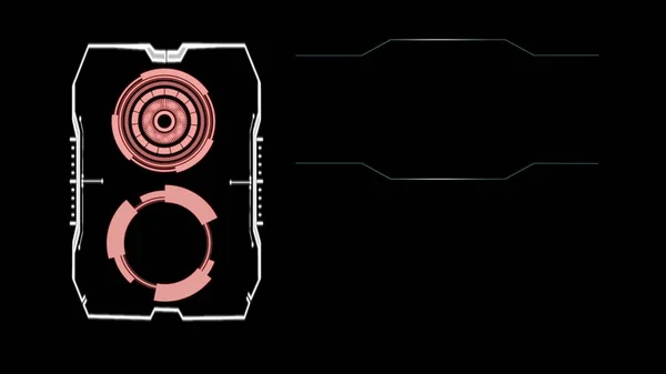 Due meccanismi rosa all'interno di una cornice bianca su sfondo nero . — Foto Stock