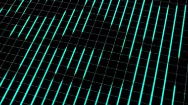 Neon çizgileri siyah arka planda çapraz hareket ediyor..