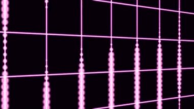 Dönen pembe ızgara Neon ışığı üretiyor.