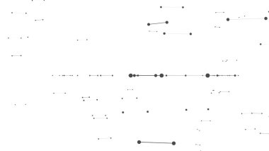 Beyaz arkaplanda yatay doğru parçalarının çokluğu.