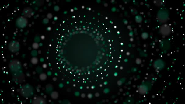 Roda de partículas coloridas brilhantes . — Vídeo de Stock