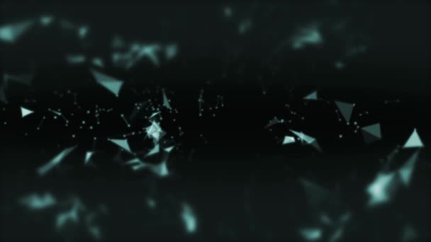 Sterrenbeeld van blauwe lijnsegmenten op de donkere achtergrond. — Stockvideo