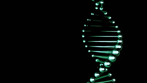 Replicación de ADN verde en el fondo negro . —  Fotos de Stock