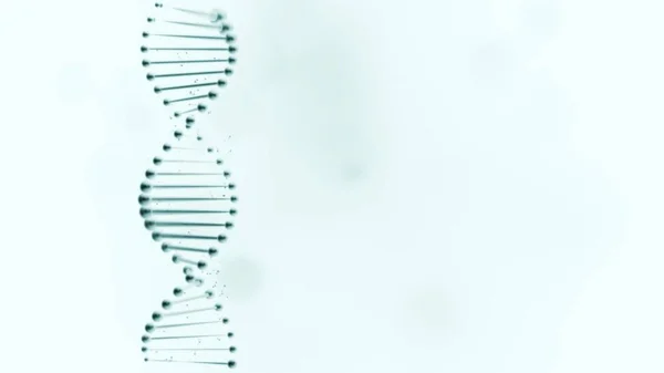 Filo di DNA su uno sfondo azzurro . — Foto Stock