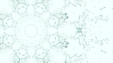 Mavi lazer ışını beyaz arkaplanda bir çiçek oluşturuyor..