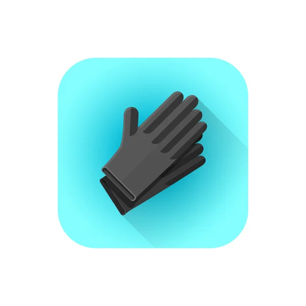 Vector black latex tattoo glove — Stock Vector