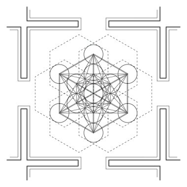 vektör mandala kutsal geometri illustratio
