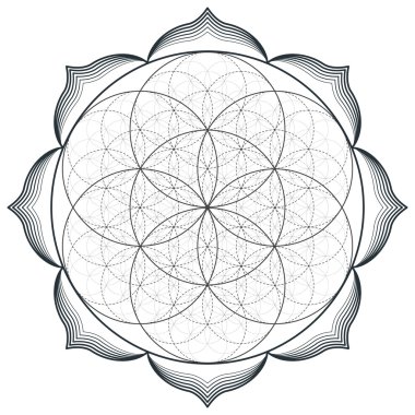 vektör mandala kutsal geometri illustratio
