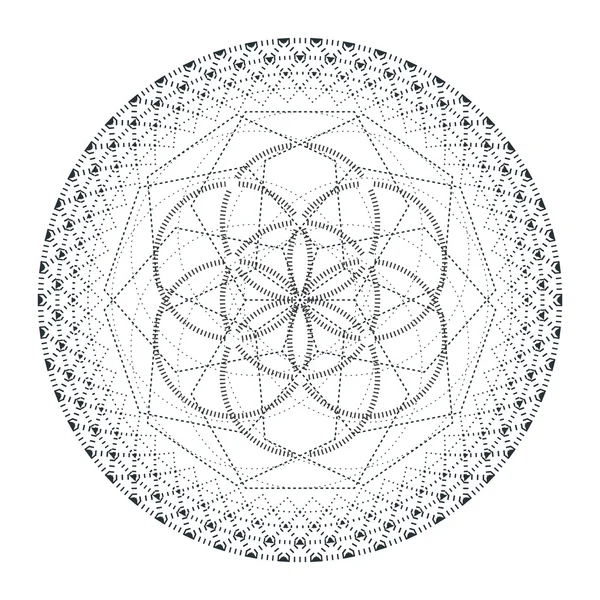 Vector mandala sacred geometry illustratio — Stock Vector