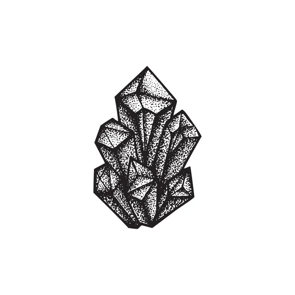 Vector hand drawn crystals illustratio — Stockový vektor