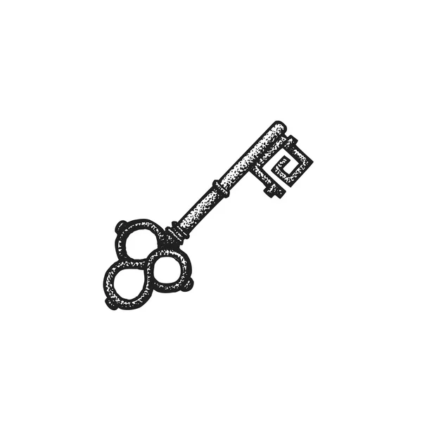Vector hand getekende sleutel illustratio — Stockvector