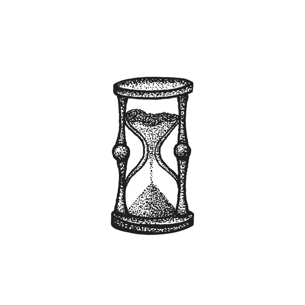 Illustration vectorielle en verre de sable dessinée à la main — Image vectorielle