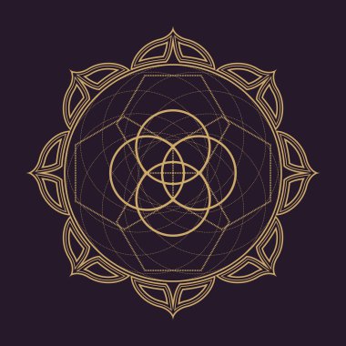 vektör mandala kutsal geometri illustratio