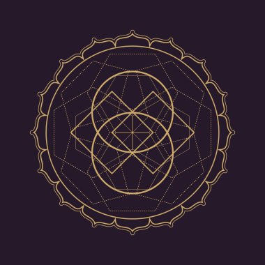 vektör mandala kutsal geometri illustratio