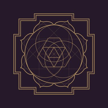 vektör mandala kutsal geometri illustratio