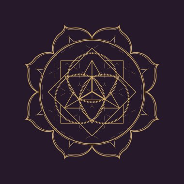 vektör mandala kutsal geometri illustratio