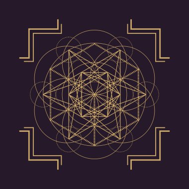 vektör mandala kutsal geometri illustratio