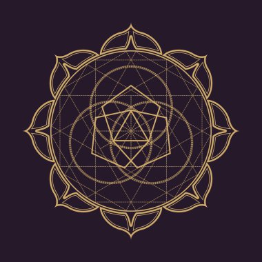 vektör mandala kutsal geometri illustratio