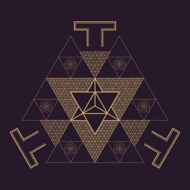 vektör mandala kutsal geometri illustratio