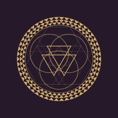 vektör mandala kutsal geometri illustratio