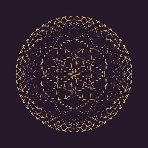 矢量曼荼罗神圣几何学它制作图案 — 图库矢量图片