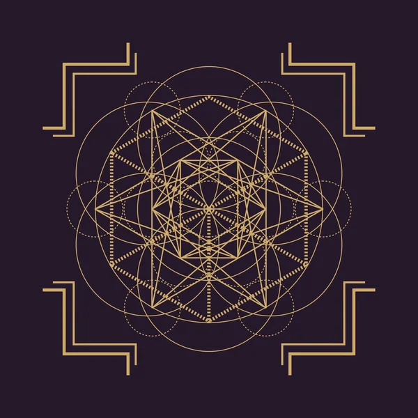 Vector mandala geometría sagrada illustratio — Vector de stock