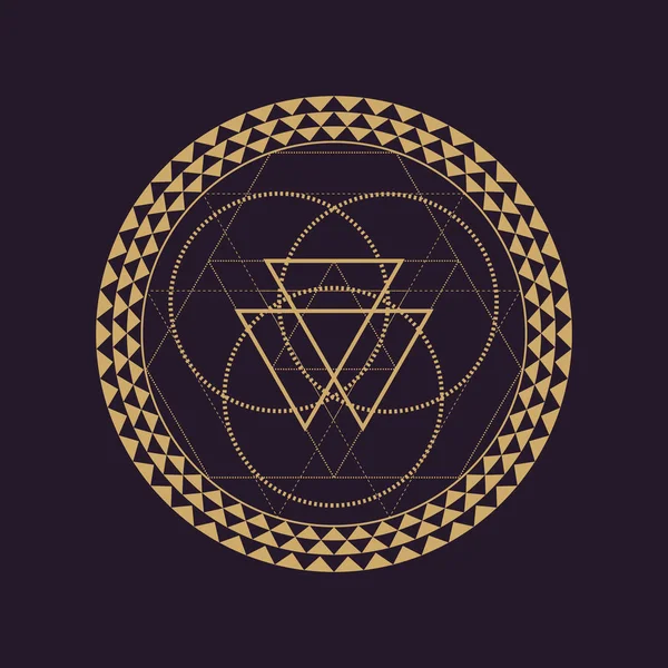 Vector mandala sacred geometry illustratio — Stock Vector