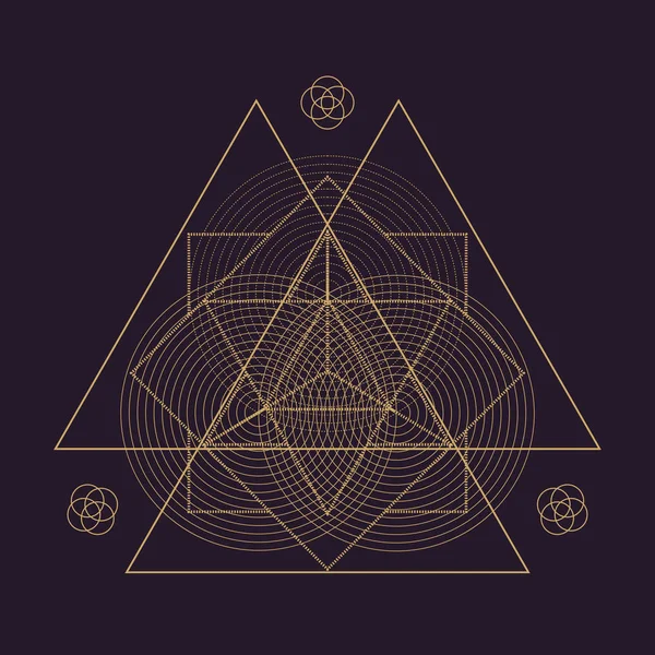 Vektör mandala kutsal geometri illustratio — Stok Vektör