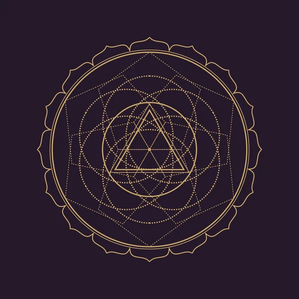 Vector mandala sakral geometri illustratio — Stock vektor