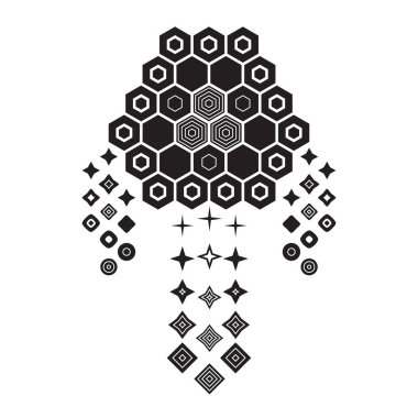 soyut geometrik tek renkli rüya belgili