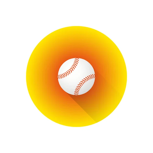 Vector flat color baseball bal — Stock Vector