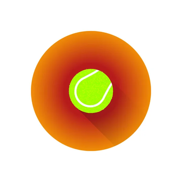 Vector flat color tennis bal — Stock Vector