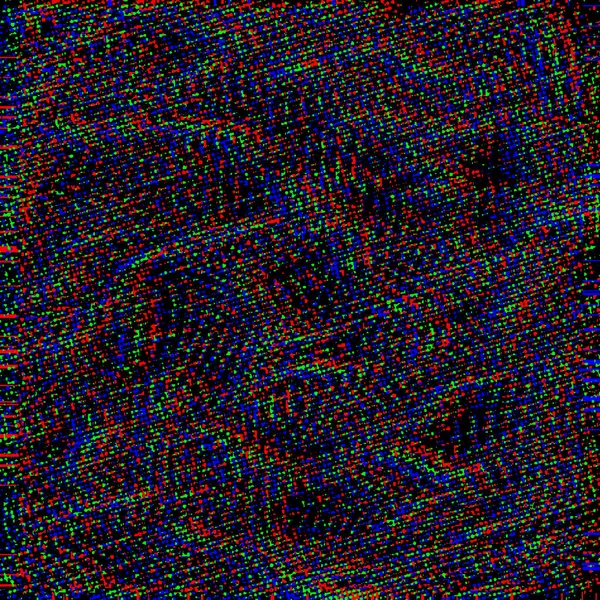 Partículas RGB glitch arte fondo — Vector de stock