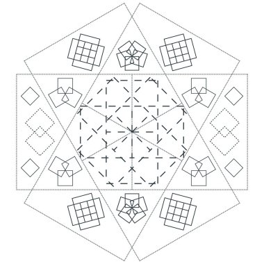 vektör soyut kutsal geometri decoratio