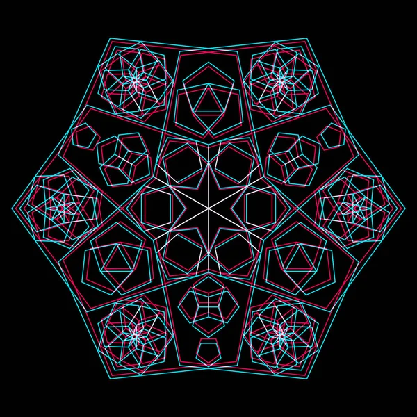 Vector abstracto geometría sagrada decoratio — Vector de stock