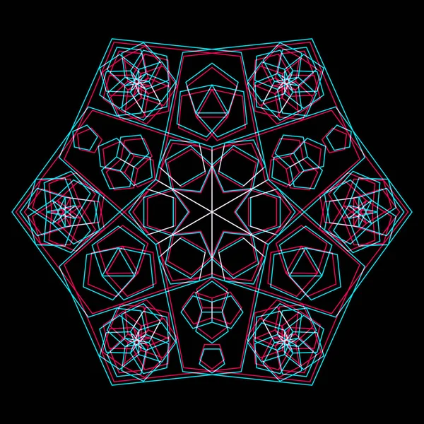 Vector abstrakt sakral geometri dekoratio — Stock vektor