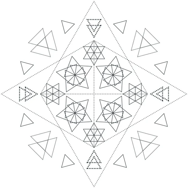Vettore astratto geometria sacra decoratio — Vettoriale Stock