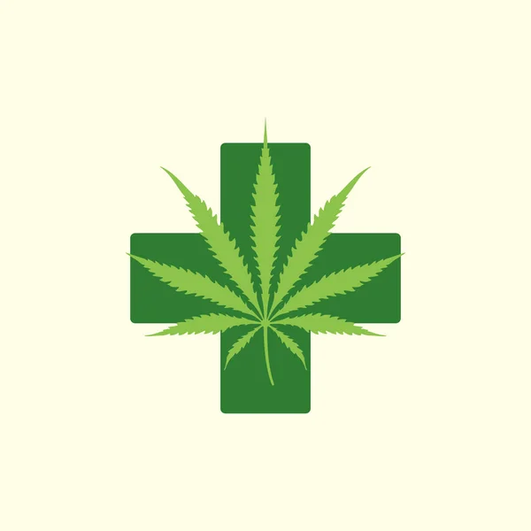 Vektorové barva konopí marihuana ilustrace — Stockový vektor