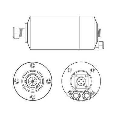 elektrik motoru anahat illustratio vektör
