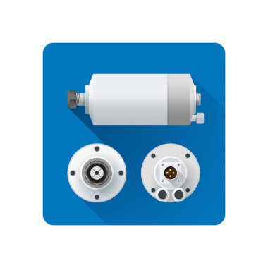 vektör elektrik motoru düz illustratio