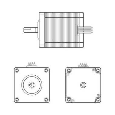 elektrik motoru anahat illustratio vektör