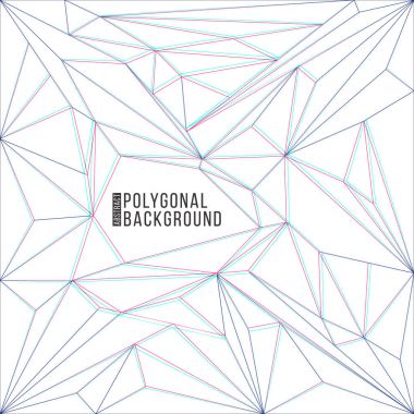 vektör soyut poligonal dekorasyon adam