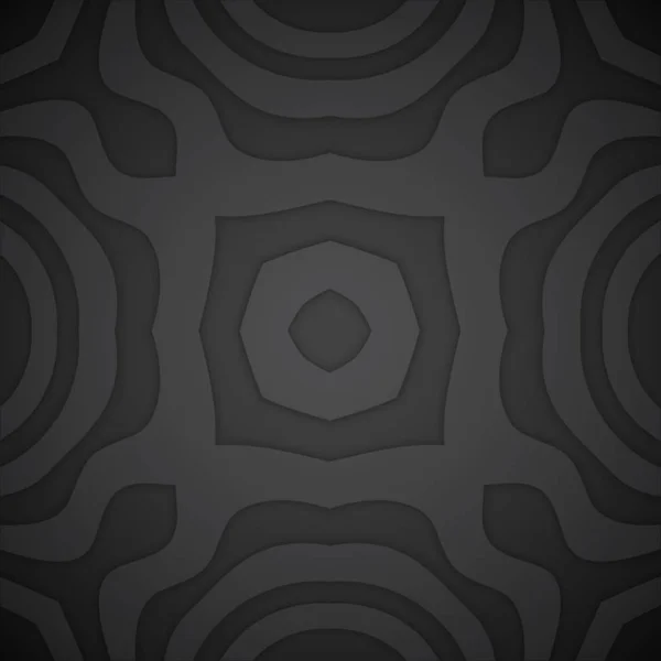 Vector monochroom volumetrische decoratie pagina — Stockvector