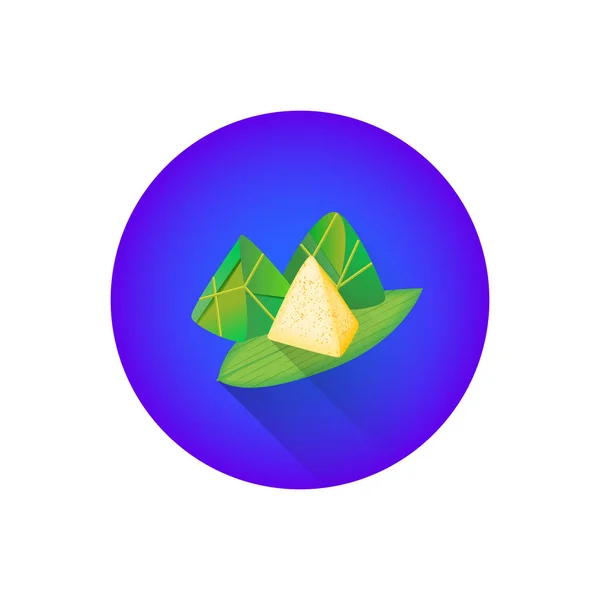 Traditionele chinese Zongzi rijst foo — Stockvector