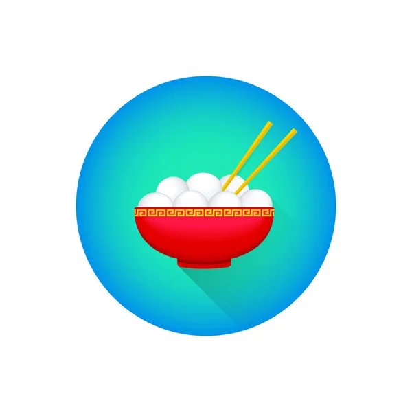 Traditionnel chinois Tangyuan riz desser — Image vectorielle