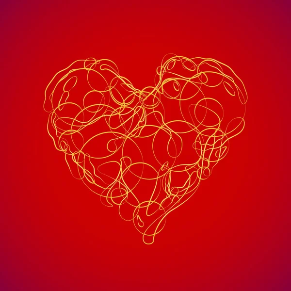 Vettore astratto amore cuore illustratio — Vettoriale Stock