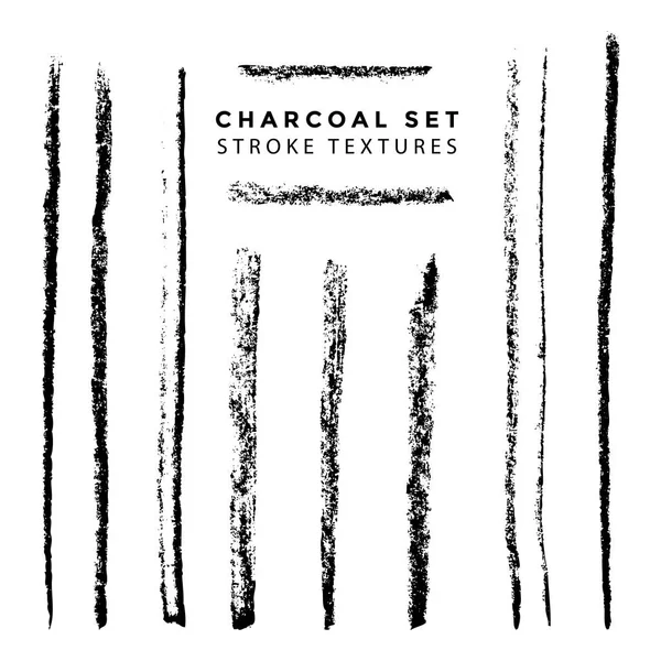 Vector chalk charcoal realistic textur — Stock Vector