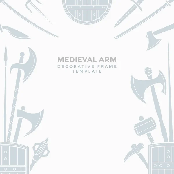 Abad pertengahan dingin lengan fram - Stok Vektor